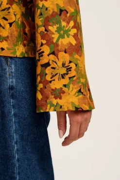Lucy & Yak Hermione - Fluted Cotton Top in Cass Floral Clearance