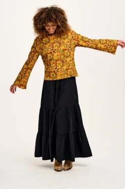 Lucy & Yak Hermione - Fluted Cotton Top in Cass Floral Clearance
