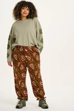 Lucy & Yak Jamie - Joggers in Brown Yosemite Print New