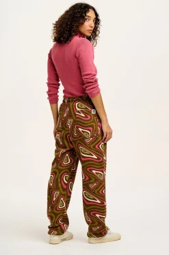 Lucy & Yak Jamie - Joggers in Brown Yosemite Print New