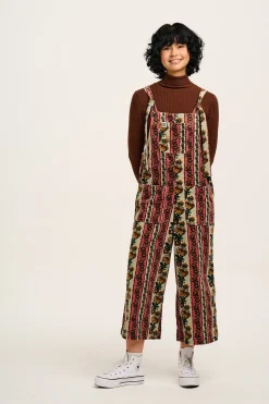 Lucy & Yak Jenny - Wide Leg Corduroy Dungarees in Betsy Floral Print Sale