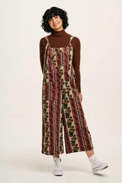 Lucy & Yak Jenny - Wide Leg Corduroy Dungarees in Betsy Floral Print Sale