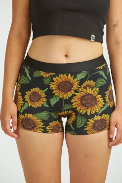 Lucy & Yak Joey - Cotton & Bamboo Boxer Shorts in Sunflower Print New