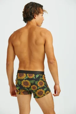 Lucy & Yak Joey - Cotton & Bamboo Boxer Shorts in Sunflower Print New