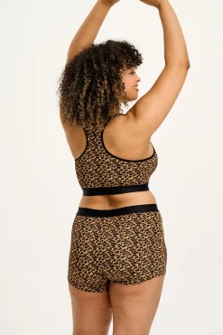 Lucy & Yak Joey - Cotton & Bamboo Boxer Shorts in Leopard Print Best