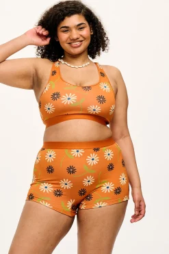Lucy & Yak Joey - Cotton & Bamboo Boxer Shorts in Veronica Print Discount