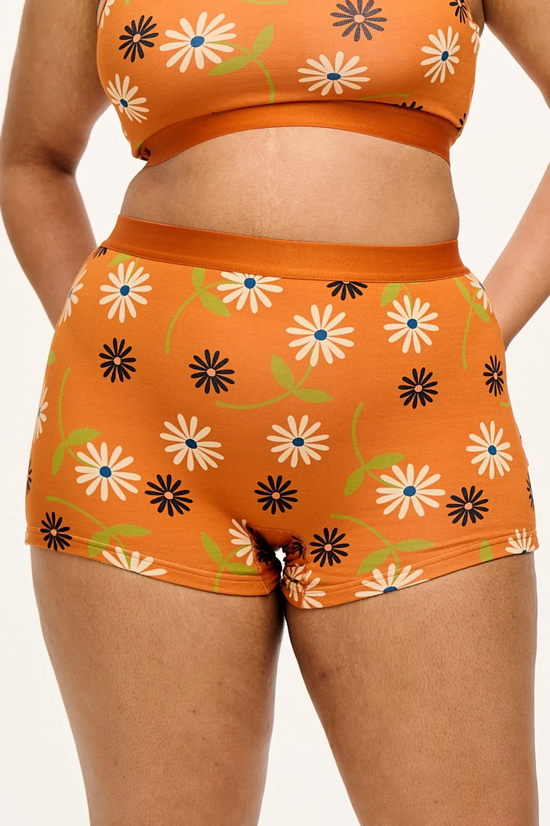 Lucy & Yak Joey - Cotton & Bamboo Boxer Shorts in Veronica Print Discount