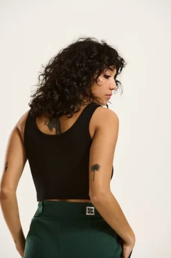Lucy & Yak Josy - Vest Top in Black Hot