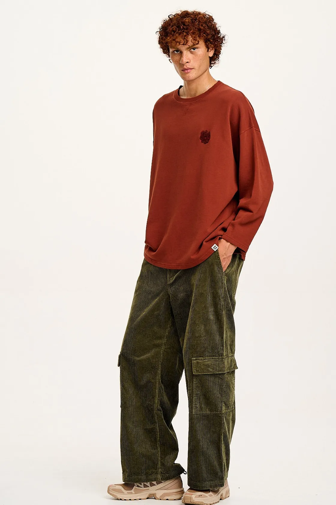 Lucy & Yak Kai - Midweight Cosy Loop Back Cotton Sweatshirt in Hazel Discount