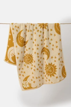 Lucy & Yak Kasia - Hand Towel in Cream & Yellow Orion Print New