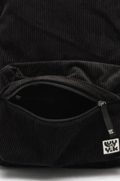 Lucy & Yak Kellie - Skater Corduroy Backpack in Black Hot