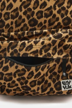 Lucy & Yak Kellie - Skater Corduroy Backpack in Leopard Print Hot