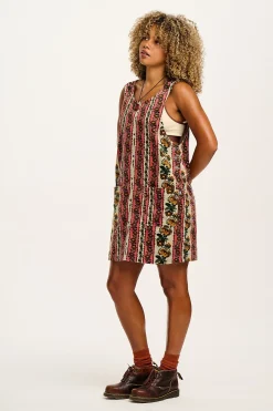 Lucy & Yak Layla - Mini Corduroy Dress in Betsy Floral Print Discount