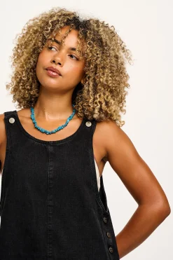 Lucy & Yak Layla - Mini Denim Dress in Washed Black Online