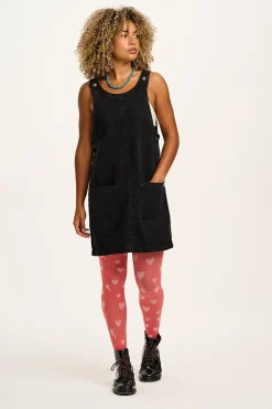 Lucy & Yak Layla - Mini Denim Dress in Washed Black Online