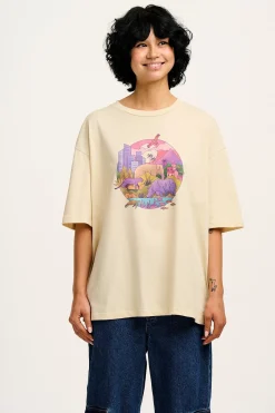 Lucy & Yak L.E. Benny - Oversized Cotton Tee in Artist Print by Rohan Dahotre Discount