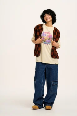 Lucy & Yak L.E. Benny - Oversized Cotton Tee in Artist Print by Rohan Dahotre Discount