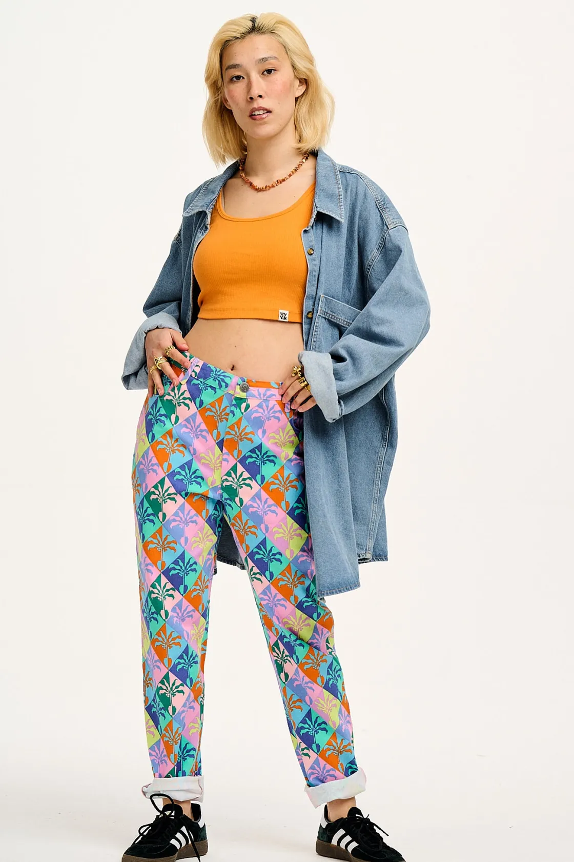 Lucy & Yak L.E. Dana - Mom Twill Jeans in Artist Print by Tara Khorzad Online