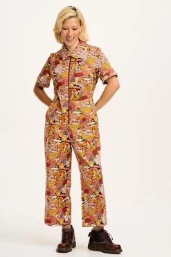 Lucy & Yak L.E. Ragan - Cotton Jumpsuit in Artist Print by Caroline Clark Fashion