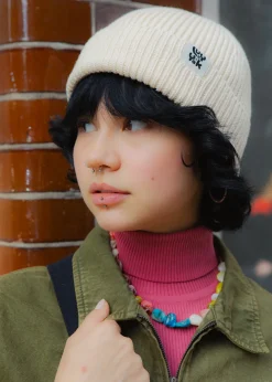Lucy & Yak Luca - Cotton Beanie in Cream Sale