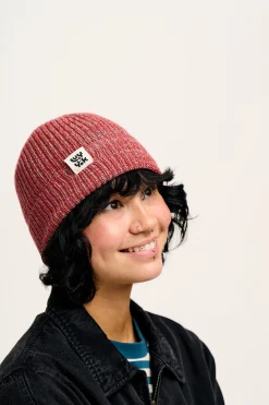 Lucy & Yak Luca - Cotton Beanie in Red Sale