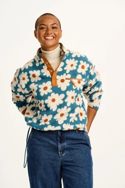 Lucy & Yak Maddison - Fleece in Blue Chase Floral Print Discount