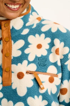 Lucy & Yak Maddison - Fleece in Blue Chase Floral Print Discount