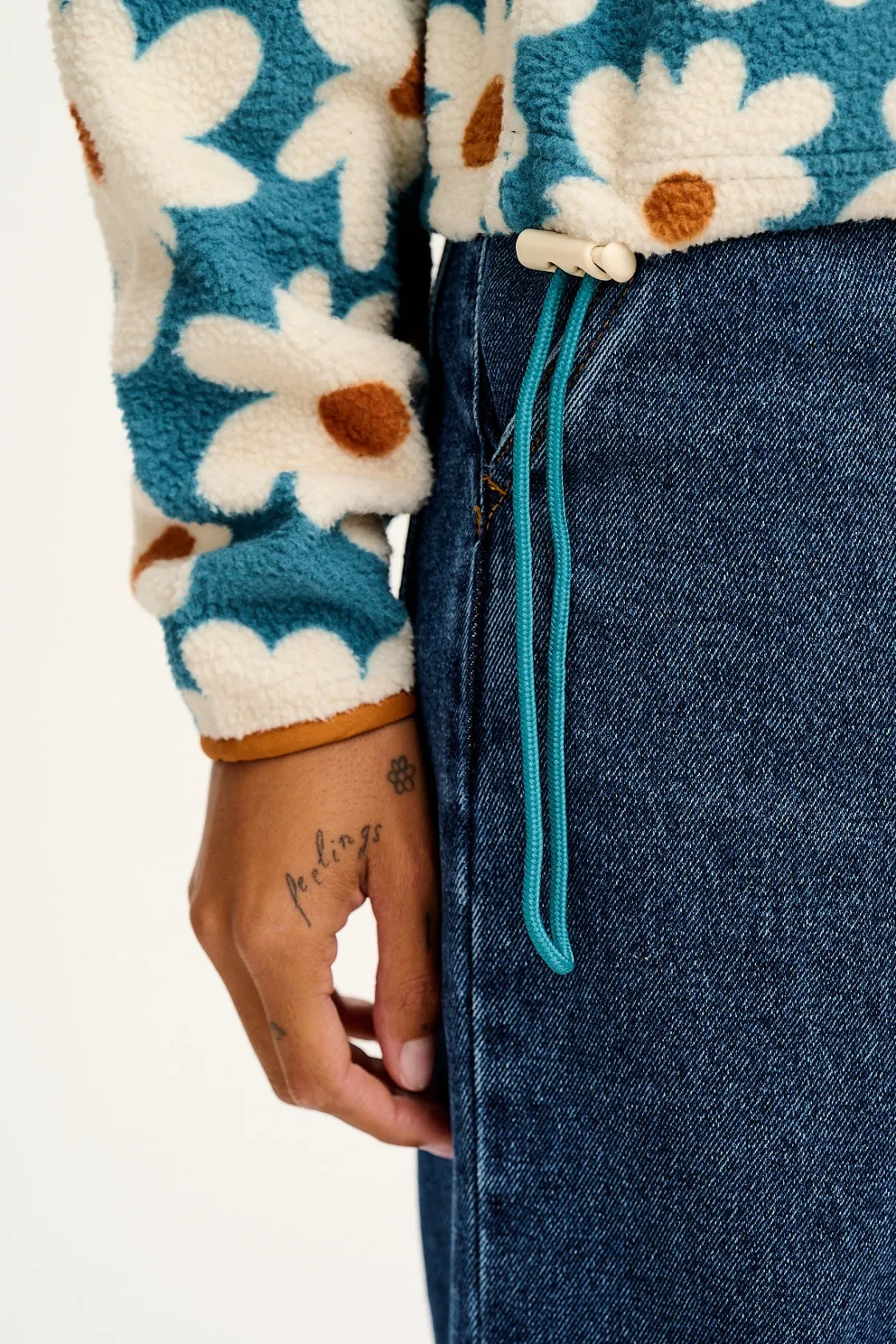 Lucy & Yak Maddison - Fleece in Blue Chase Floral Print Discount
