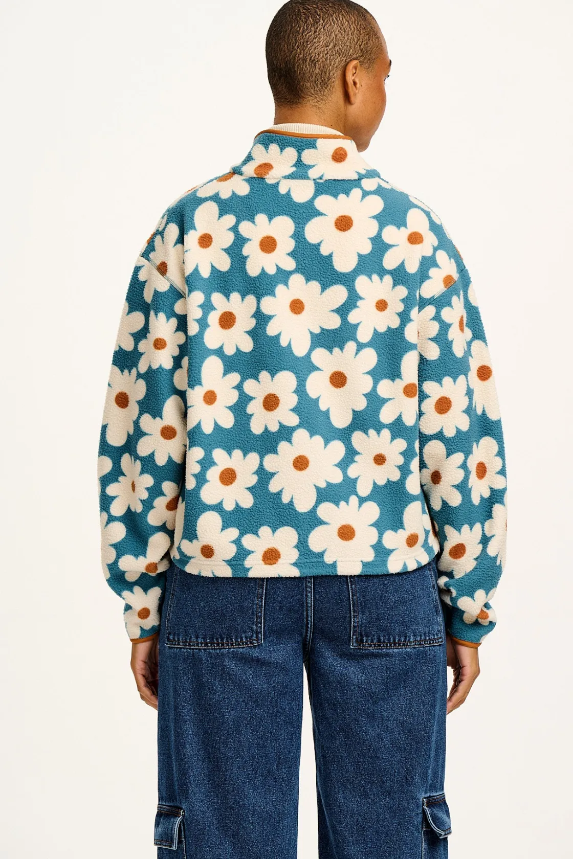 Lucy & Yak Maddison - Fleece in Blue Chase Floral Print Discount