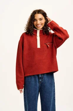 Lucy & Yak Maddison - Fleece in Red Henna & Ecru Online