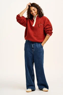 Lucy & Yak Maddison - Fleece in Red Henna & Ecru Online