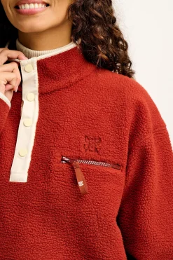 Lucy & Yak Maddison - Fleece in Red Henna & Ecru Online