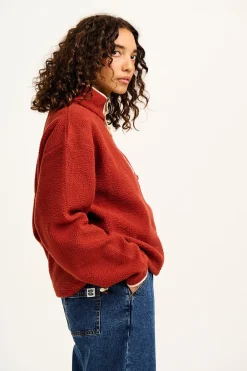 Lucy & Yak Maddison - Fleece in Red Henna & Ecru Online