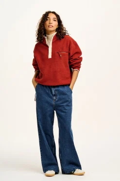 Lucy & Yak Maddison - Fleece in Red Henna & Ecru Online