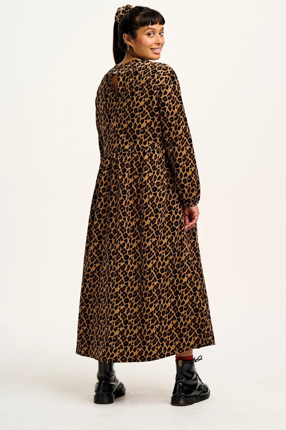 Lucy & Yak Maeve - Midi Dress in Leopard Print Best