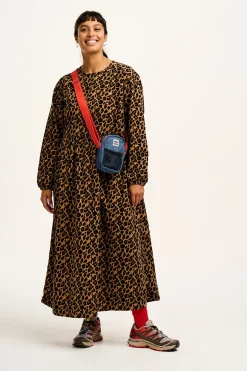 Lucy & Yak Maeve - Midi Dress in Leopard Print Best