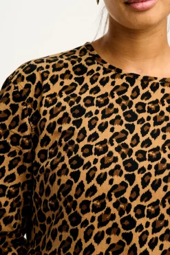 Lucy & Yak Maeve - Midi Dress in Leopard Print Best