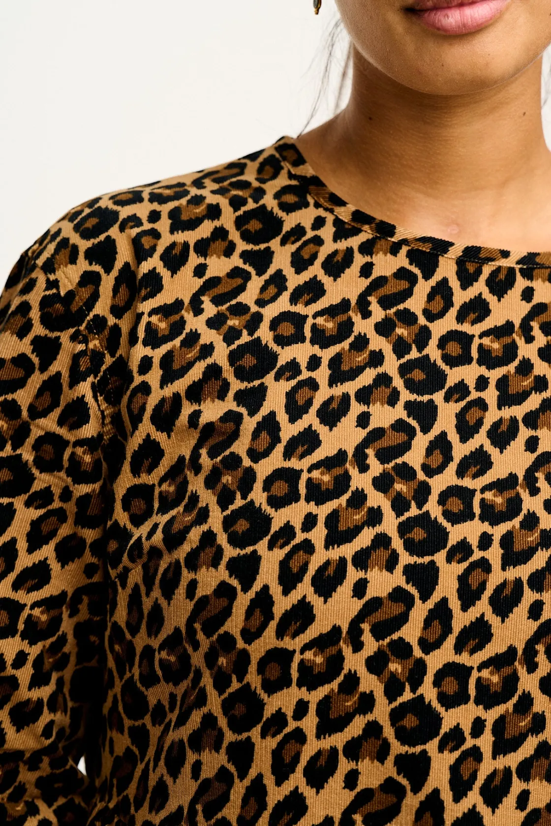 Lucy & Yak Maeve - Midi Dress in Leopard Print Best