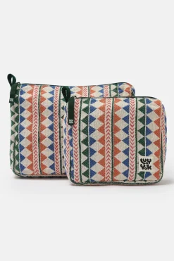 Lucy & Yak Malina - Washbag in Multi Triangles Print Outlet