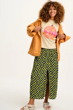 Lucy & Yak Maya - Cotton Tee in Peace and Love Print Outlet