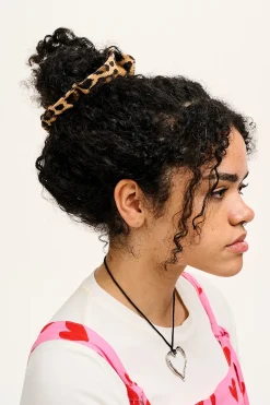 Lucy & Yak Mimmi - Oversized Scrunchie in Leopard Print Sale