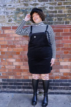 Lucy & Yak Mini Pini - Corduroy Dress in Black Best