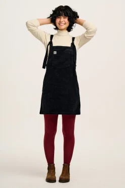 Lucy & Yak Mini Pini - Corduroy Dress in Black Best