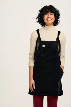 Lucy & Yak Mini Pini - Corduroy Dress in Black Best