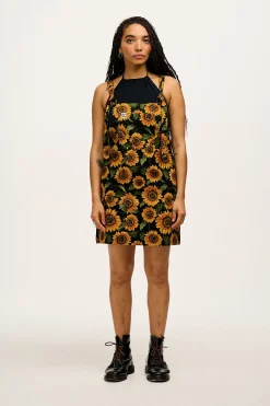 Lucy & Yak Mini Pini - Twill Dress in Sunflower Print Clearance