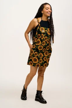 Lucy & Yak Mini Pini - Twill Dress in Sunflower Print Clearance