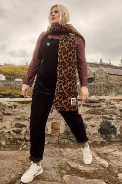 Lucy & Yak Ola - Polar Fleece Scarf in Leopard Print New