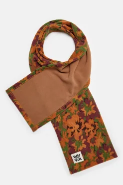 Lucy & Yak Ola - Polar Fleece Scarf in Orange Cass Floral Print Sale