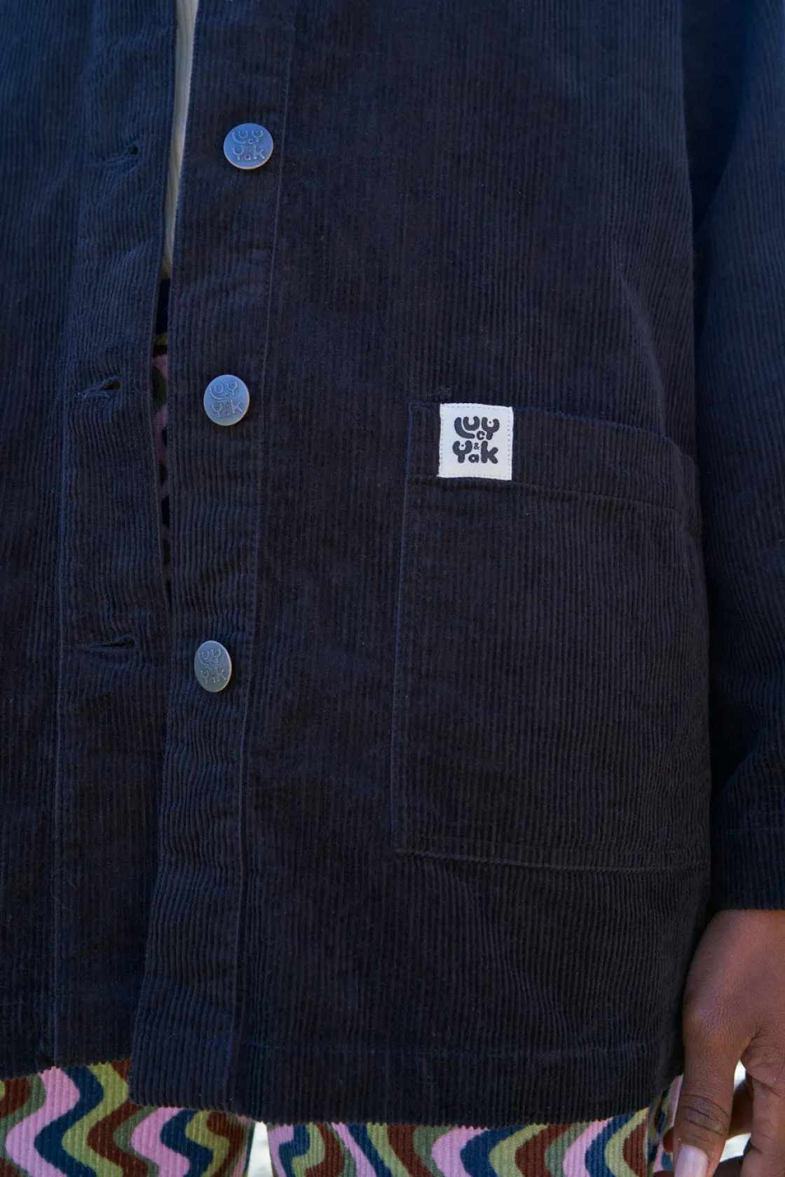 Lucy & Yak Olly - Corduroy Jacket in Black Clearance