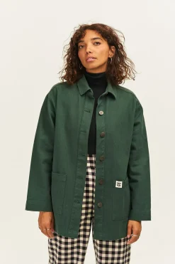 Lucy & Yak Olly - Twill Jacket in Posy Green Outlet